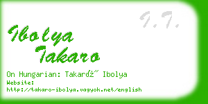 ibolya takaro business card